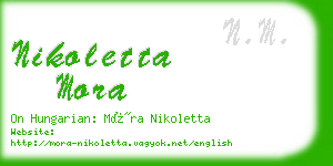 nikoletta mora business card